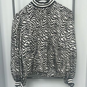 Silk animal print blouse